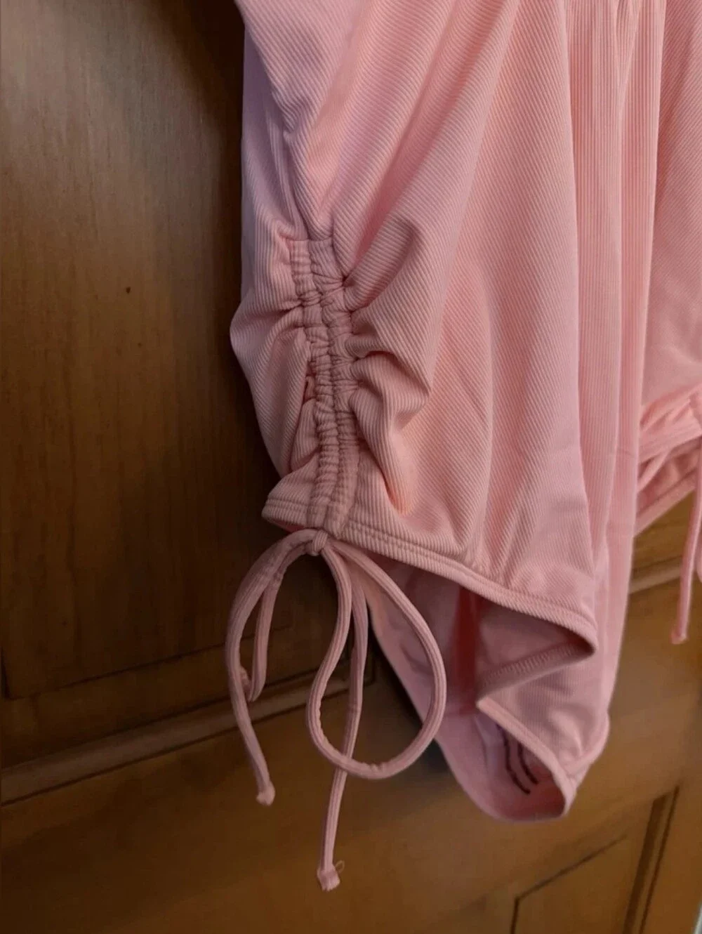 Girls' Pink One-Piece Swimsuit with Side Ties